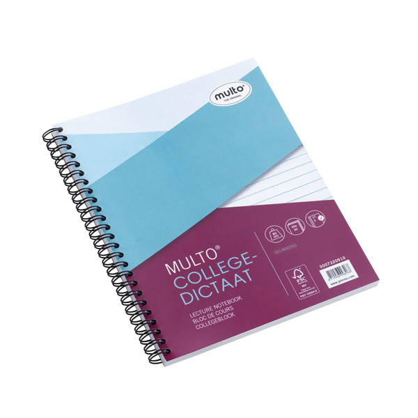 Multo cahier à spirale A5 ligné 80 g/m² 80 feuilles 3007320910 205686 - 1