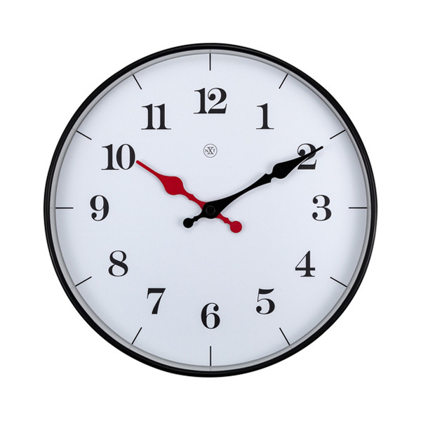 NeXtime horloge murale en plastique avec cadran blanc (Ø 25 cm) - noir NX-7326 237813 - 1
