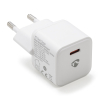 Nedis Apple chargeur USB 1 port (USB-C, 30 W, Power Delivery) - blanc WCMPD30W100WT K120300288 - 1