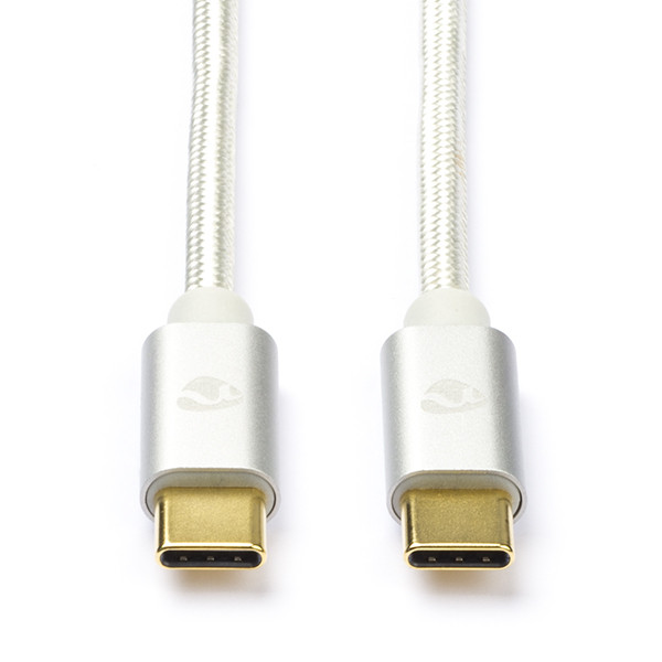 Nedis Apple iPhone câble de chargement USB-C vers USB-C 2.0 (1 mètre) - blanc CCTB60800AL10 M010214192 - 1