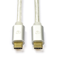 Nedis Apple iPhone câble de chargement USB-C vers USB-C 3.1 (1 mètre) - blanc CCTB64750AL10 M010214034