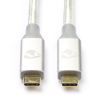Nedis Apple iPhone câble de chargement USB-C vers USB-C 3.2 (1 mètre) - blanc