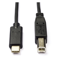 Nedis Câble d'imprimante USB C longueur 1 mètre - noir CCGL60650BK10 CCGP60650BK10 N010214004