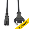 Offre : 2x Nedis C7 câble d'alimentation (2 mètres) 340018 - 1