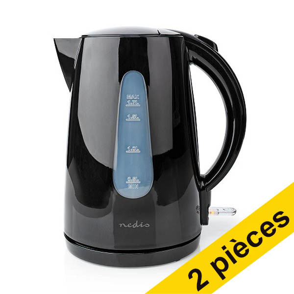 Offre : 2x Nedis bouilloire 1,7 l - noir 200270 - 1