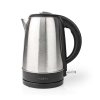 Nedis bouilloire en acier inoxydable 1,7 litre - aluminium/noir KAWK340EAL K170108159