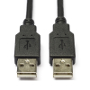 Nedis câble USB-A vers USB-A 100% cuivre (1 mètre) - noir N010203000 - 1