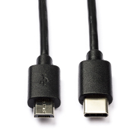 Nedis câble USB-C vers Micro USB (1 mètre) - noir N010214003