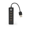 Nedis concentrateur USB 2.0 (4 ports) UHUBU2420BK K120200058 - 1