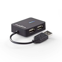 Nedis concentrateur USB 2.0 compact (4 ports) UHUBU2410BK K030200022