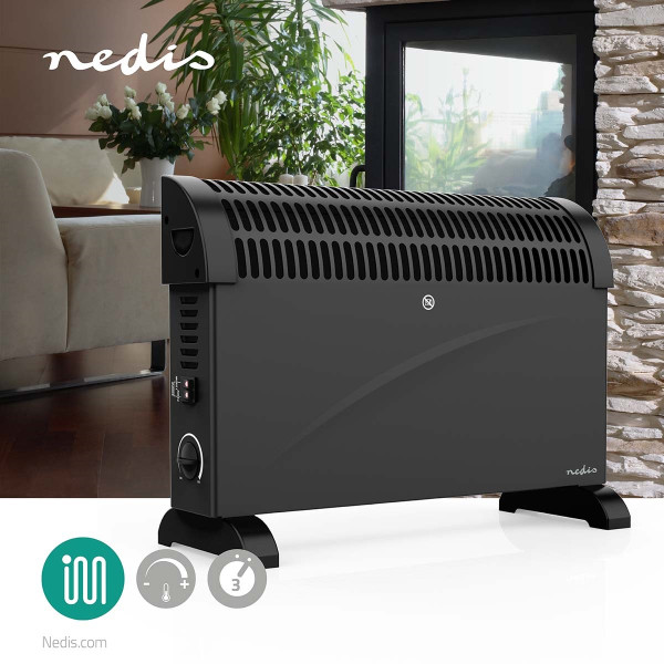 Nedis convecteur (2000W, pièces jusqu'à 25 m²) - noir K170101175 - 2