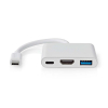 Nedis station d'accueil USB-C, USB-A, HDMI (0,1 mètre) - blanc