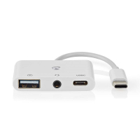 Nedis station d'accueil USB-C, USB-A, prise jack 3,5 mm (0,1 mètre) - blanc K010214333