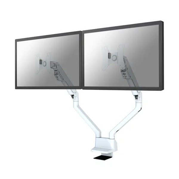 Neomounts bras d'écran à ressort à gaz pour 2 écrans (avec pince) - blanc FPMA-D750DWHITE2 200337 - 1