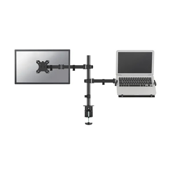 Neomounts bras d'écran pour 1 écran + 1 support pour ordinateur portable (avec pince et oeillet) - noir FPMA-D550NOTEBOOK 200333 - 1