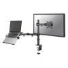 Neomounts bras d'écran pour 1 écran + 1 support pour ordinateur portable (avec pince et oeillet) - noir FPMA-D550NOTEBOOK 200333 - 2