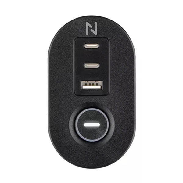 Neomounts multiprise de bureau avec 3 prises et 3 ports USB - noir 204028 - 5