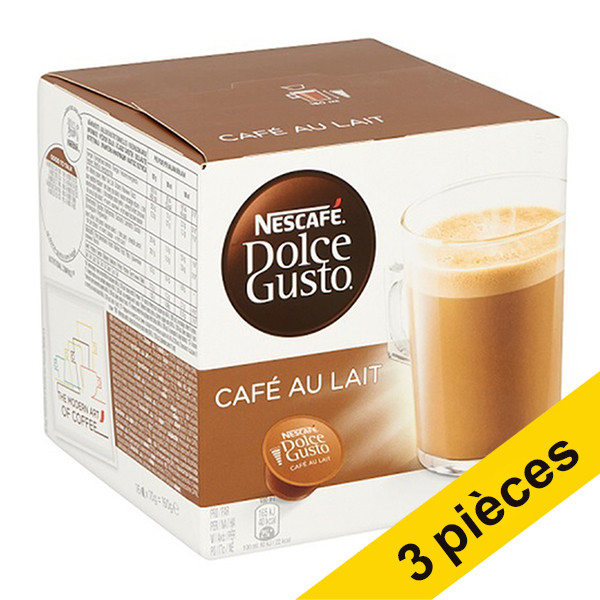 Offre : 3x Nescafé Dolce Gusto capsules Café au Lait (16 pièces) 423316 - 1