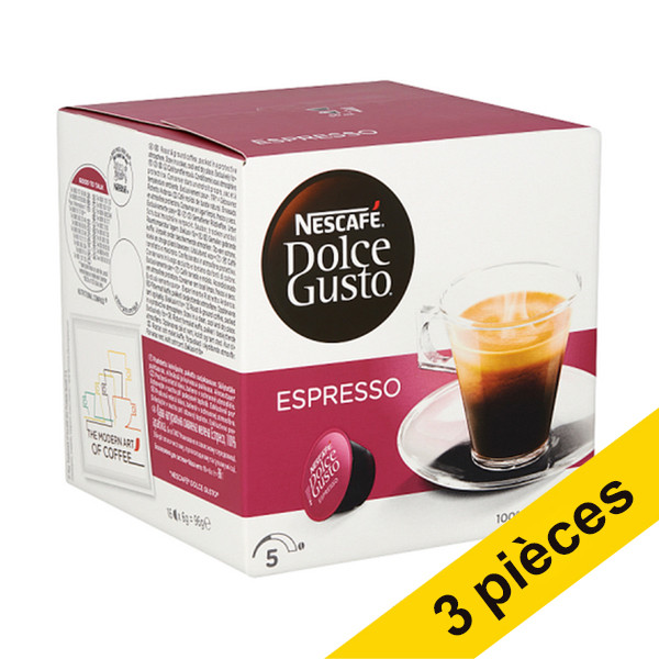 Offre : 3x Nescafé Dolce Gusto capsules Espresso (16 capsules) 423173 - 1