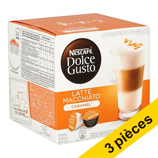 Offre : 3x Nescafé Dolce Gusto capsules Latte Macchiato Caramel (16 pièces) 423315 - 1