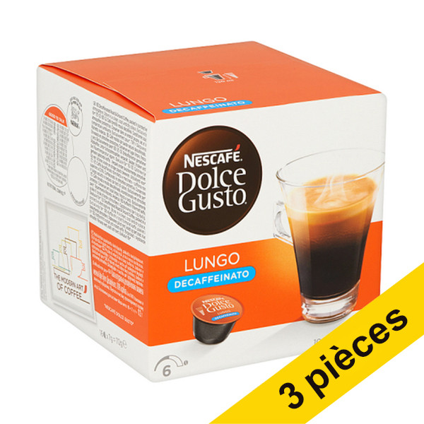 Offre : 3x Nescafé Dolce Gusto capsules Lungo Decaffeinato (16 capsules) 423172 - 1