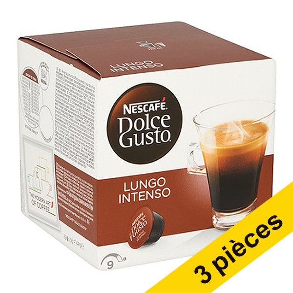 Offre : 3x Nescafé Dolce Gusto capsules Lungo Intenso (16 pièces) 423317 - 1