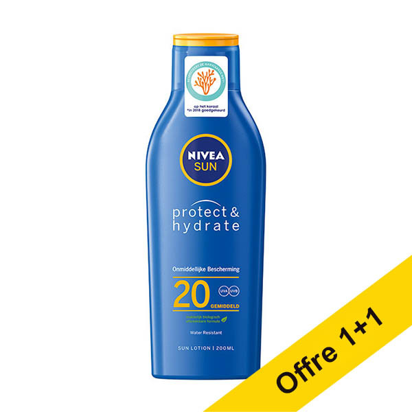 Offre : 2x Nivea Protect & Hydrate lait solaire SPF20 200 ml SNI06312 - 1