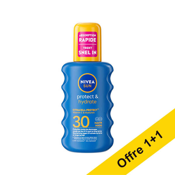 Offre : 2x Nivea Sun Protect & Hydrate spray solaire SPF 30 200 ml SNI06299 - 1