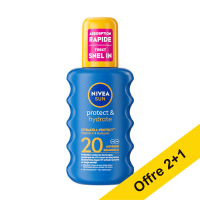 Offre : 3x NIVEA SUN spray solaire Protect & Hydrate SPF 20 200 ml SNI06301