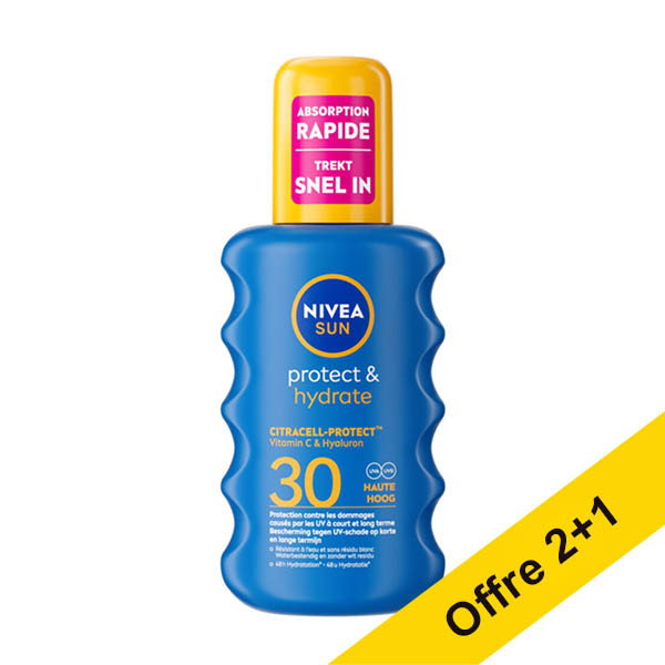 Offre : 3x NIVEA SUN spray solaire Protect & Hydrate SPF 30 200 ml SNI06299 - 1