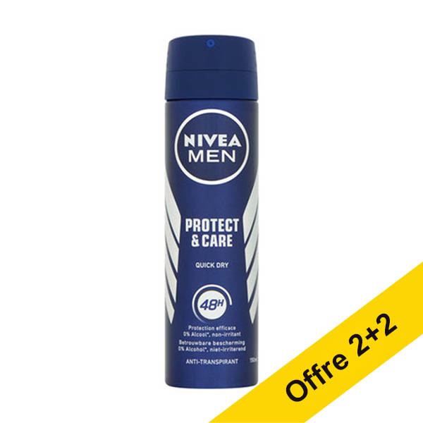 Offre : 4x Nivea Protect & Care for Men déodorant (150 ml) SNI06275 - 1