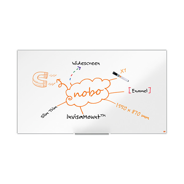 Nobo Impression Pro Widescreen tableau blanc magnétique émaillé 155 x 87 cm 1915251 247404 - 5
