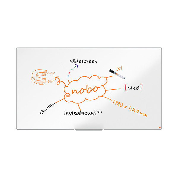 Nobo Impression Pro Widescreen tableau blanc magnétique en acier laqué 188 x 106 cm 1915257 247400 - 4