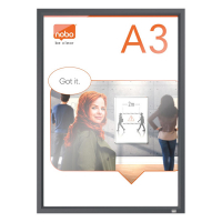 Nobo Impression Pro cadre clic-clac en aluminium A3 - noir 1915581 247468