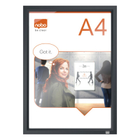 Nobo Impression Pro cadre clic-clac en aluminium A4 - noir 1915579 247467