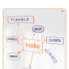 Nobo Move & Meet tableau blanc portable 180 x 90 cm cadre orange 1915565 247433 - 3