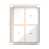 Nobo Premium Plus vitrine pour extérieur 4 x A4 métal 1902577 247484