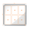 Nobo Premium Plus vitrine pour extérieur 6 x A4 en métal 1902578 247485 - 1