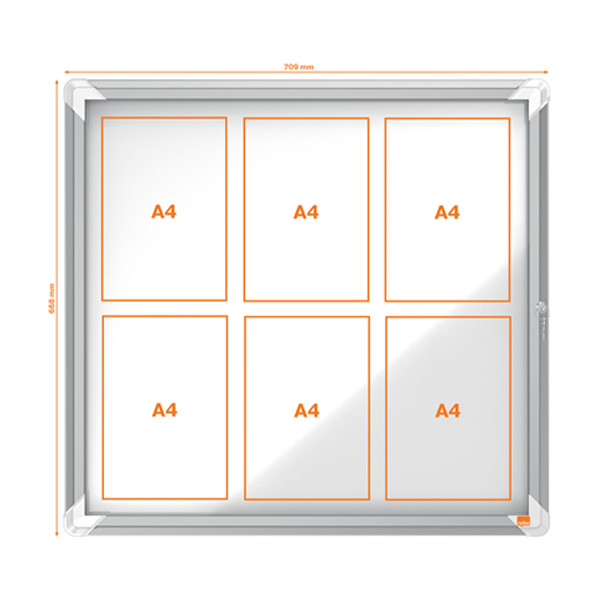 Nobo Premium Plus vitrine pour extérieur 6 x A4 métal 1902578 247485 - 1