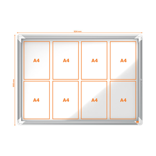 Nobo Premium Plus vitrine pour extérieur 8 x A4 métal 1902579 247486 - 1