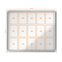 Nobo Premium Plus vitrine pour intérieur 15 x A4 métal 1902609 247481