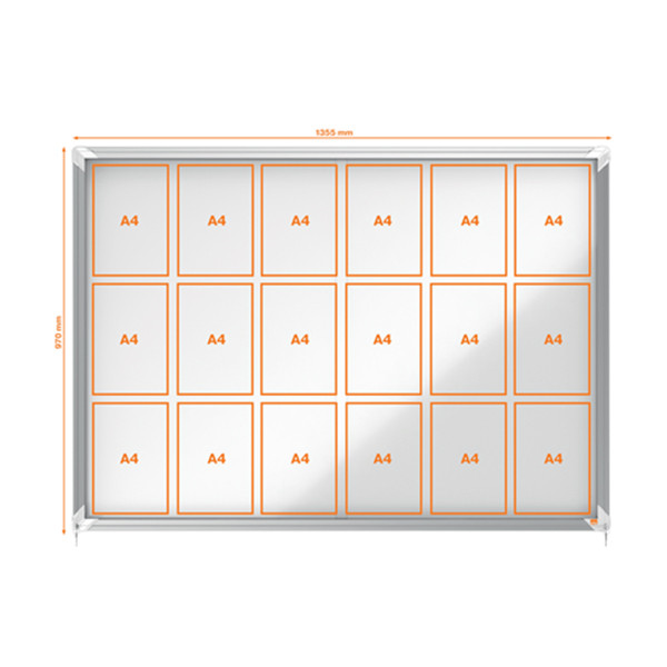 Nobo Premium Plus vitrine pour intérieur 18 x A4 métal 1902571 247482 - 1