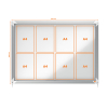 Nobo Premium Plus vitrine pour intérieur 8 x A4 métal 1902569 247479