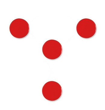 Nobo aimants 38 mm (4 pièces) - rouge 1901452 247012 - 1
