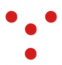 Nobo aimants 38 mm (4 pièces) - rouge 1901452 247012