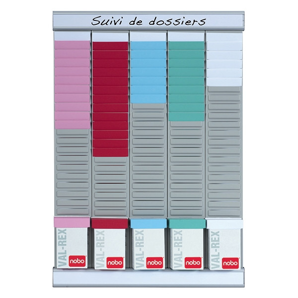 Nobo kit planning à fiches T hebdomadaire (5 colonnes, 24 fentes) 2911680 247017 - 1