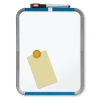 Nobo slimline tableau blanc magnétique en acier laqué 36 x 28 cm - blanc QB05442ASTD 247142 - 1