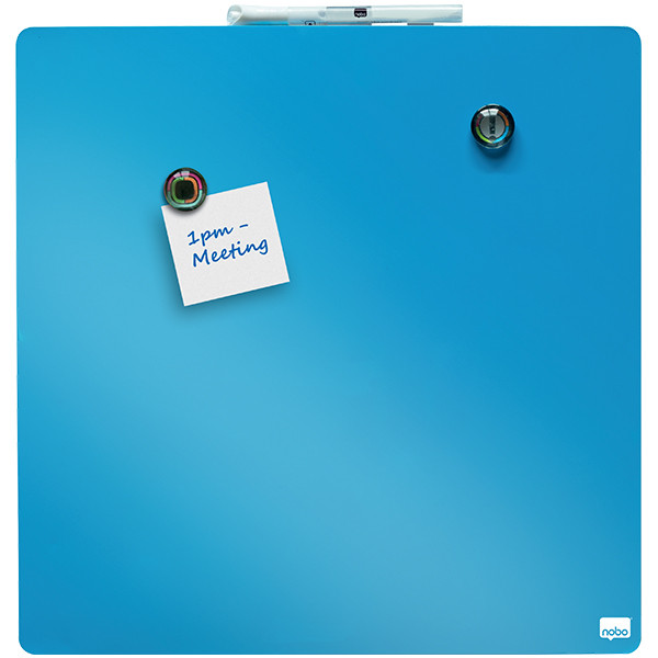 Nobo tableau blanc acier laqué magnétique 36 x 36 cm - bleu 1903873 208163 - 3