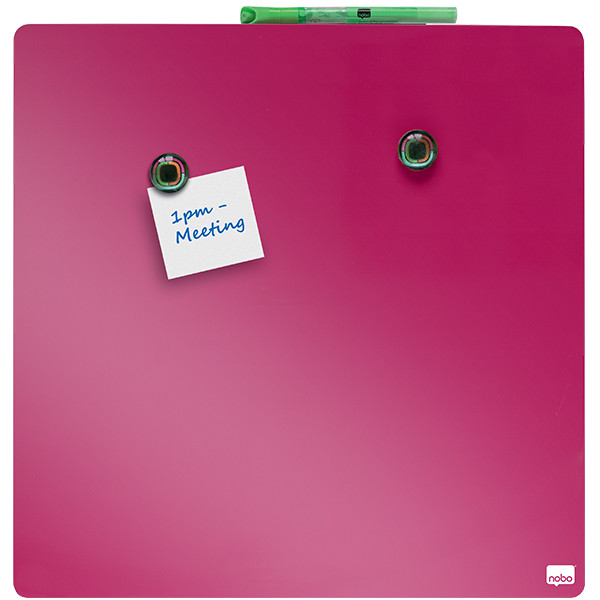 Nobo tableau blanc acier laqué magnétique 36 x 36 cm - rose 1903803 208160 - 3