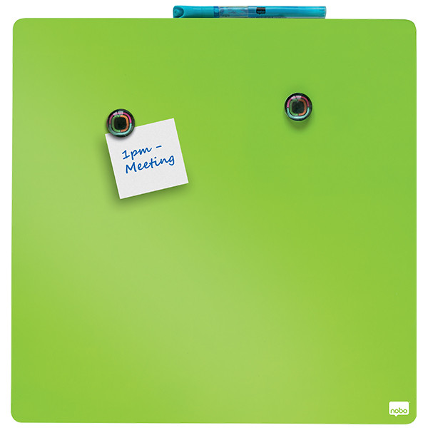Nobo tableau blanc acier laqué magnétique 36 x 36 cm - vert 1903773 208159 - 3
